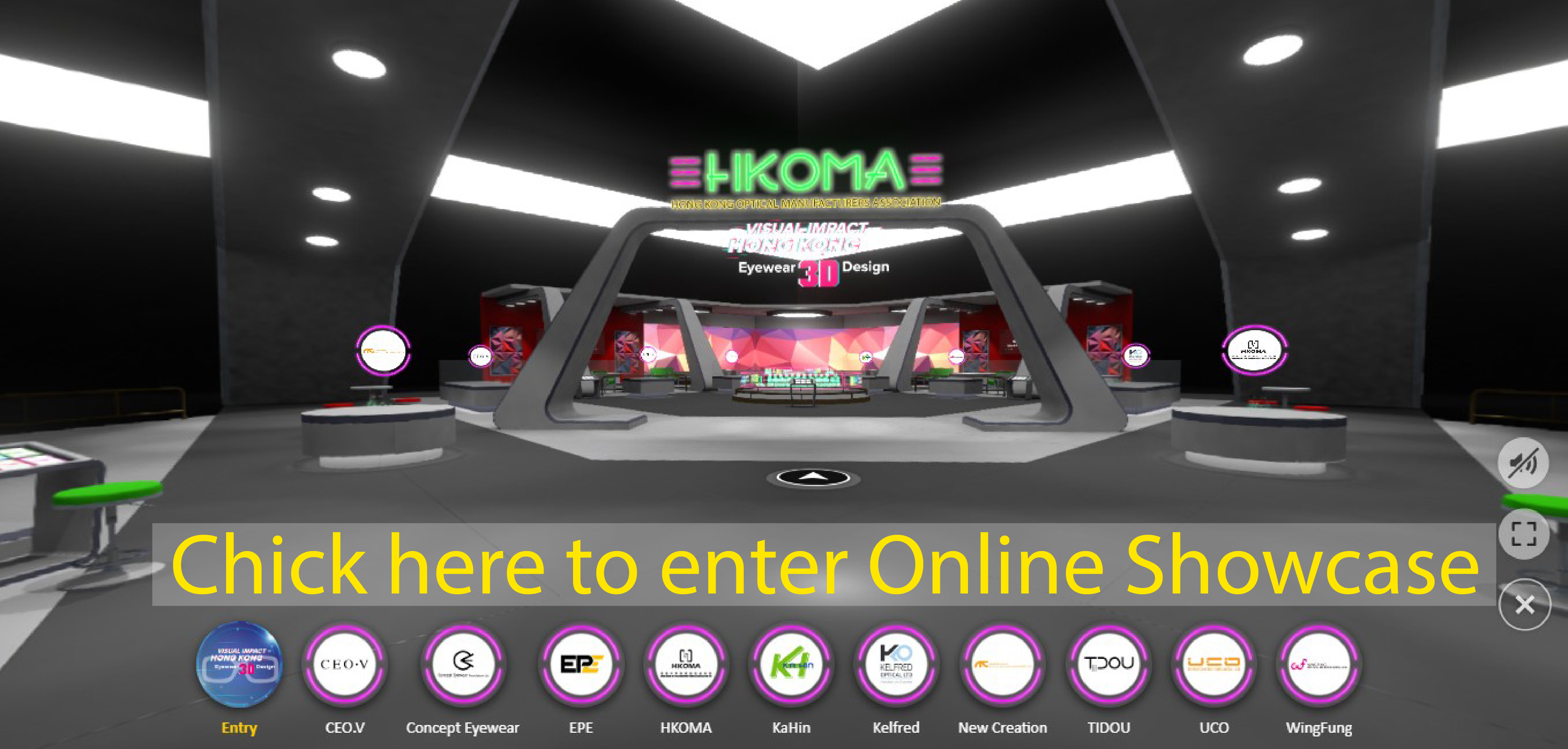 Virtual online showcasing